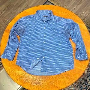 Cremieux Classics long sleeve, button up casual shirt. Men’s XL. Blue w/ floral.
